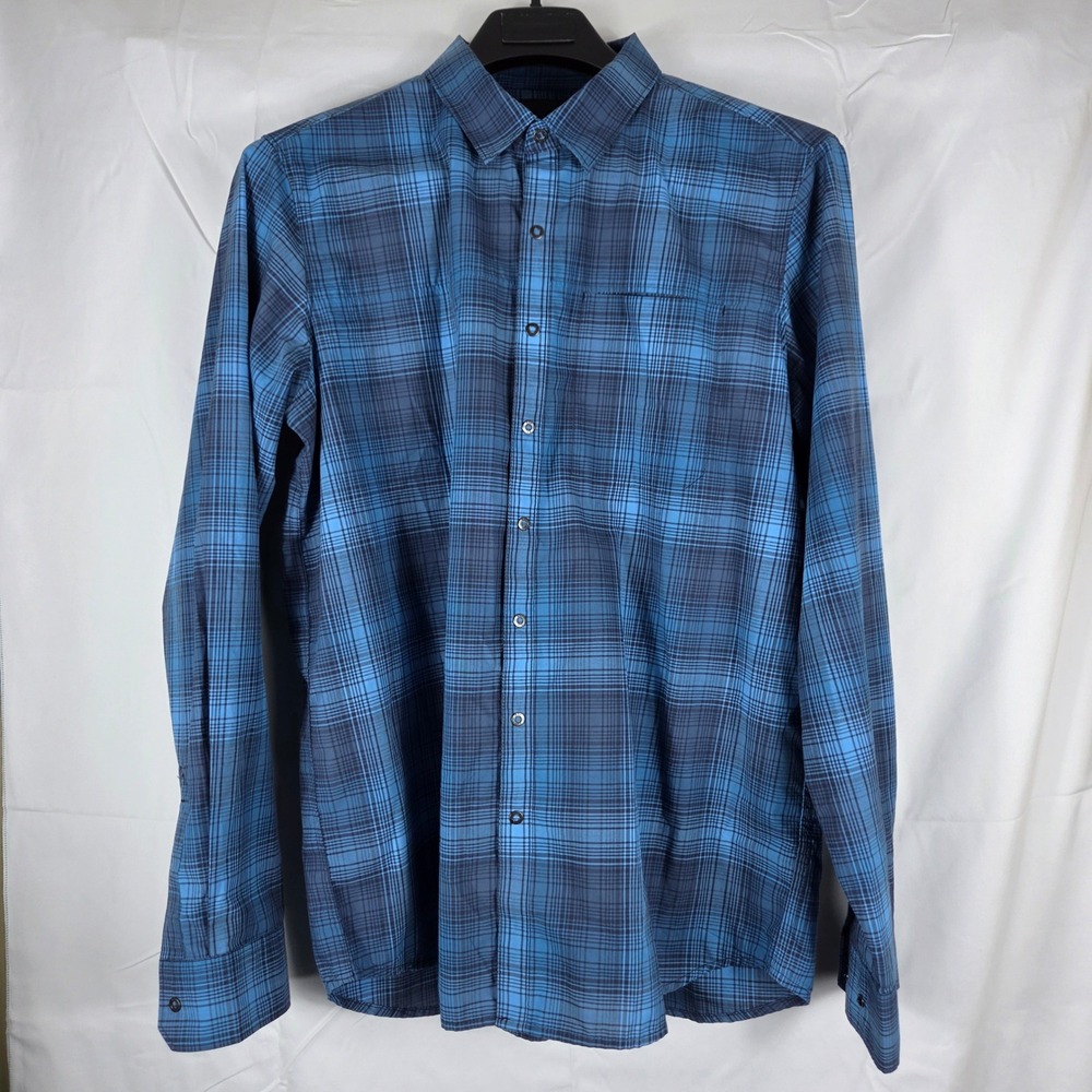 5.11 Tactical Mens Blue Plaid Long Sleeve Button Down Shirt Size Medium - Picture 2 of 8